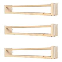 2 Prateleira de Madeira para Decorar e Organizar- Slim 40 cm