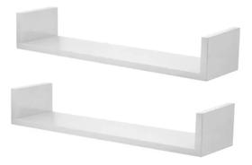 2 Prateleira Nicho U 30cm Branco Livros e decorações