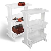 2 Prateleira Organizador Retangular Com Roda Plástico Ordene 2 Prateleira Organizador Retangular Com Roda Plástico Ordene