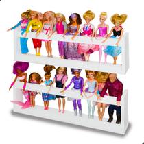 2 Prateleira organizadora bonecas Barbie brinquedo 60x20x7
