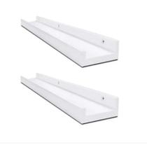 2 Prateleiras Calhas 60cm. Porta temperos, porta livros e revistas, porta quadros e decorações. Sala, cozinha, quarto salão de beleza...