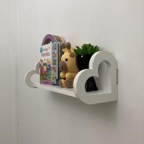 2 Prateleiras coração colorida quarto decoração infantil 45