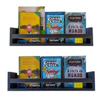 2 Prateleiras Livro Infantil Nicho Revisteiro Parede 2 Prateleiras Livro Infantil Nicho Revisteiro Parede