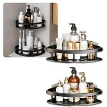 2 Prateleiras Multiuso de Canto em L para Banheiro Cozinha e Lavanderia