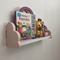 2 Prateleiras nuvem colorida quarto decoração infantil 45cm