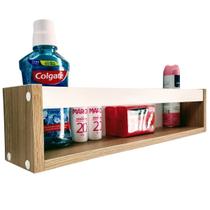 2 Prateleiras Para Banheiro Lavabo Nicho Para Sala de Leitura Infantil Mdf 55cm