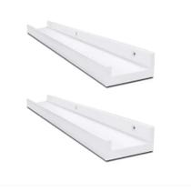 2 prateleiras porta temperos e condimentos branca 70 cm para cozinha