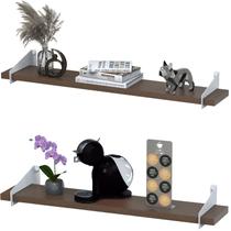 2 Prateleiras Suspensa Multiuso 60Cm Para Sala Quarto SF BM