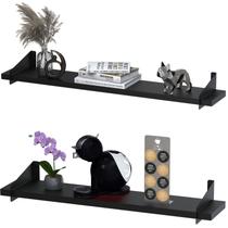 2 Prateleiras Suspensa Multiuso 60Cm Para Sala Quarto SF PP 2 Prateleiras Suspensa Multiuso 60Cm Para Sala Quarto SF PP