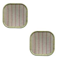 2 Pratos Bandeja Quadrado Jantar em Melamina Resistente 25cm