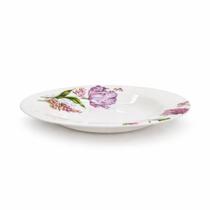 2 Pratos de Melamina 22,7cm para Casa Restaurante Branco Floral 2 Pratos de Melamina 22,7cm para Casa Restaurante Branco Floral
