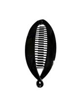 2 Presilhas de cabelo estilo banana feminina com pente Preta 2 Presilhas de cabelo estilo banana feminina com pente Preta
