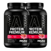 2 Protein Premium Isolado Sem Gluten Morango 900g Atlhetica