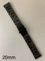 2 Pulseiras de Aço Preto Terminal Reto 20mm