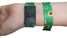 2 Pulseiras De Identificação Autismo E Girassol Setim Infant