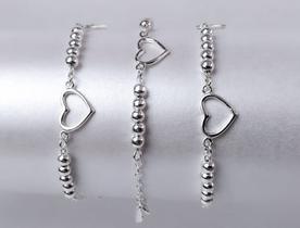 2 Pulseiras de prata feminina 2 Pulseiras de prata feminina