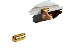 2 Puxador Concha Dourado Para Gaveta, Armário, Móveis