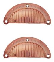 2 Puxador Concha Rose Gold Para Gavetas Armários Móveis