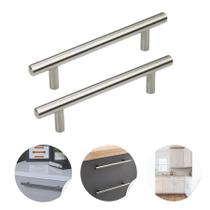 2 Puxador em Aço Inox 192mm Para Móveis Gaveta Porta Armário 2 Puxador em Aço Inox 192mm Para Móveis Gaveta Porta Armário
