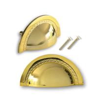 2 Puxadores Concha Clássico para Móveis, 64mm em Metal