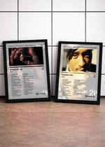2 Quadros 2Pac All Eye+Greate C/ Vidro, Moldura Preta Tam:A4 2 Quadros 2Pac All Eye+Greate C/ Vidro, Moldura Preta Tam:A4