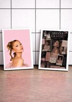 2 Quadros Ariana Break Free C/ Vidro e Moldura Branca Tam:A4 2 Quadros Ariana Break Free C/ Vidro e Moldura Branca Tam:A4