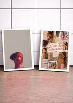 2 Quadros Ariana Encanto Pop C/ Vidro e Moldura Branca Tam:A4 2 Quadros Ariana Encanto Pop C/ Vidro e Moldura Branca Tam:A4