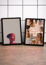 2 Quadros Ariana Encanto Pop C/ Vidro e Moldura Preto Tam:A4 2 Quadros Ariana Encanto Pop C/ Vidro e Moldura Preto Tam:A4