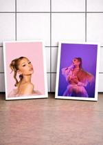 2 Quadros Ariana Everyday C/ Vidro e Moldura Branca Tam:A4 2 Quadros Ariana Everyday C/ Vidro e Moldura Branca Tam:A4