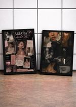 2 Quadros Ariana Everyday C/ Vidro e Moldura Preto Tam:A4 2 Quadros Ariana Everyday C/ Vidro e Moldura Preto Tam:A4