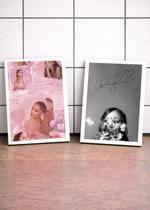 2 Quadros Ariana Imperfect For You C/ Vidro e Moldura Branca Tam:A4 2 Quadros Ariana Imperfect For You C/ Vidro e Moldura Branca Tam:A4