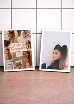 2 Quadros Ariana Moda Pop C/ Vidro e Moldura Branca Tam:A4 2 Quadros Ariana Moda Pop C/ Vidro e Moldura Branca Tam:A4