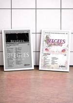 2 Quadros Bee Gees One N+Lov C/ Vidro, Moldura Branca Tam:A4 2 Quadros Bee Gees One N+Lov C/ Vidro, Moldura Branca Tam:A4
