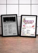 2 Quadros Bee Gees One N+Love C/ Vidro, Moldura Preta Tam:A4 2 Quadros Bee Gees One N+Love C/ Vidro, Moldura Preta Tam:A4