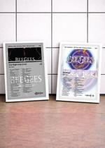 2 Quadros Bee Gees One Nig+G C/ Vidro, Moldura Branca Tam:A4 2 Quadros Bee Gees One Nig+G C/ Vidro, Moldura Branca Tam:A4