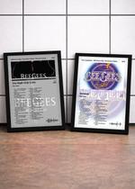 2 Quadros Bee Gees One Nig+Gr C/ Vidro, Moldura Preta Tam:A4 2 Quadros Bee Gees One Nig+Gr C/ Vidro, Moldura Preta Tam:A4