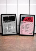 2 Quadros Bee Gees One+The Re C/ Vidro, Moldura Preta Tam:A4 2 Quadros Bee Gees One+The Re C/ Vidro, Moldura Preta Tam:A4