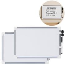 2 Quadros Branco Lousa 35x25cm Magnético Caneta e Apagador 2 Quadros Branco Lousa 35x25cm Magnético Caneta e Apagador