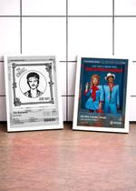 2 Quadros Bruno Mars T+Die W C/ Vidro, Moldura Branca Tam:A4