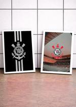 2 Quadros Corinthians de Tradição C/ Vidro e Moldura Branca Tam:A4 2 Quadros Corinthians de Tradição C/ Vidro e Moldura Branca Tam:A4