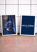 2 Quadros Cruzeiro Raposa Azul C/ Vidro e Moldura Branca Tam:A4 2 Quadros Cruzeiro Raposa Azul C/ Vidro e Moldura Branca Tam:A4