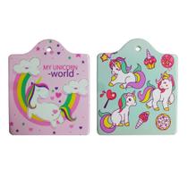 2 Quadros Decorativo Unicórnio Enfeite Descanso Em Porcelana