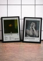 2 Quadros Drake Dark L+Work ( C/ Vidro, Moldura Preta Tam:A4 2 Quadros Drake Dark L+Work ( C/ Vidro, Moldura Preta Tam:A4