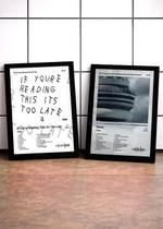 2 Quadros Drake IfYou'reReadi C/ Vidro, Moldura Preta Tam:A4 2 Quadros Drake IfYou'reReadi C/ Vidro, Moldura Preta Tam:A4