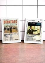 2 Quadros Frank Sinatr+Stran C/ Vidro, Moldura Branca Tam:A4 2 Quadros Frank Sinatr+Stran C/ Vidro, Moldura Branca Tam:A4
