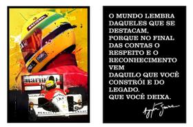 2 Quadros Frase Ayrton Senna Frases Motivaçao 40x60