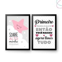 2 Quadros Infantis Sonhe Alto Estrelinha Agora temos tudo 2 Quadros Infantis Sonhe Alto Estrelinha Agora temos tudo