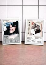 2 Quadros Lady Gaga Th+Love C/ Vidro, Moldura Branca Tam:A4 2 Quadros Lady Gaga Th+Love C/ Vidro, Moldura Branca Tam:A4