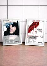 2 Quadros Lady Gaga Th+The D C/ Vidro, Moldura Branca Tam:A4 2 Quadros Lady Gaga Th+The D C/ Vidro, Moldura Branca Tam:A4