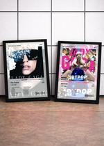 2 Quadros Lady Gaga The Fame C/ Vidro, Moldura Preta Tam:A4 2 Quadros Lady Gaga The Fame C/ Vidro, Moldura Preta Tam:A4